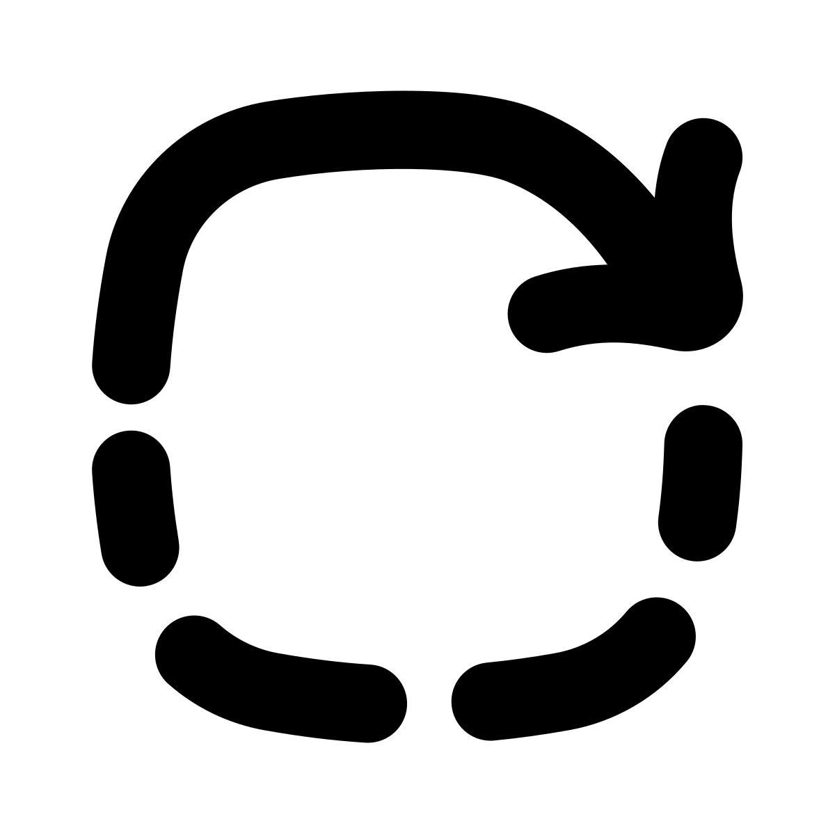 puffy filled style поворот по часовой стрелке icon