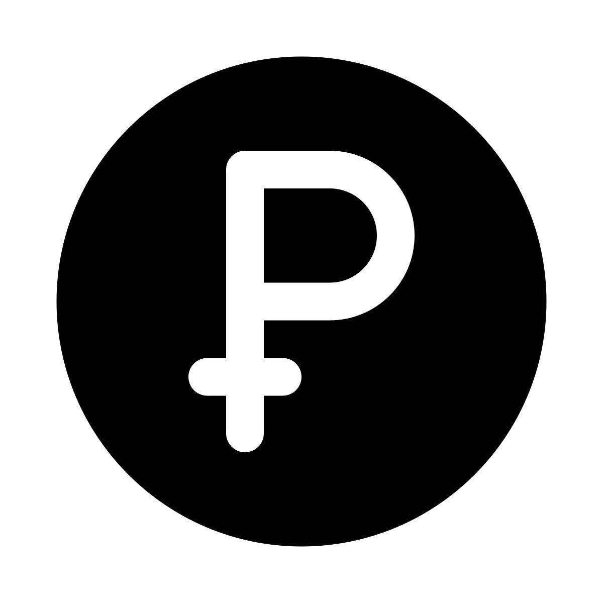puffy filled style rublo icon