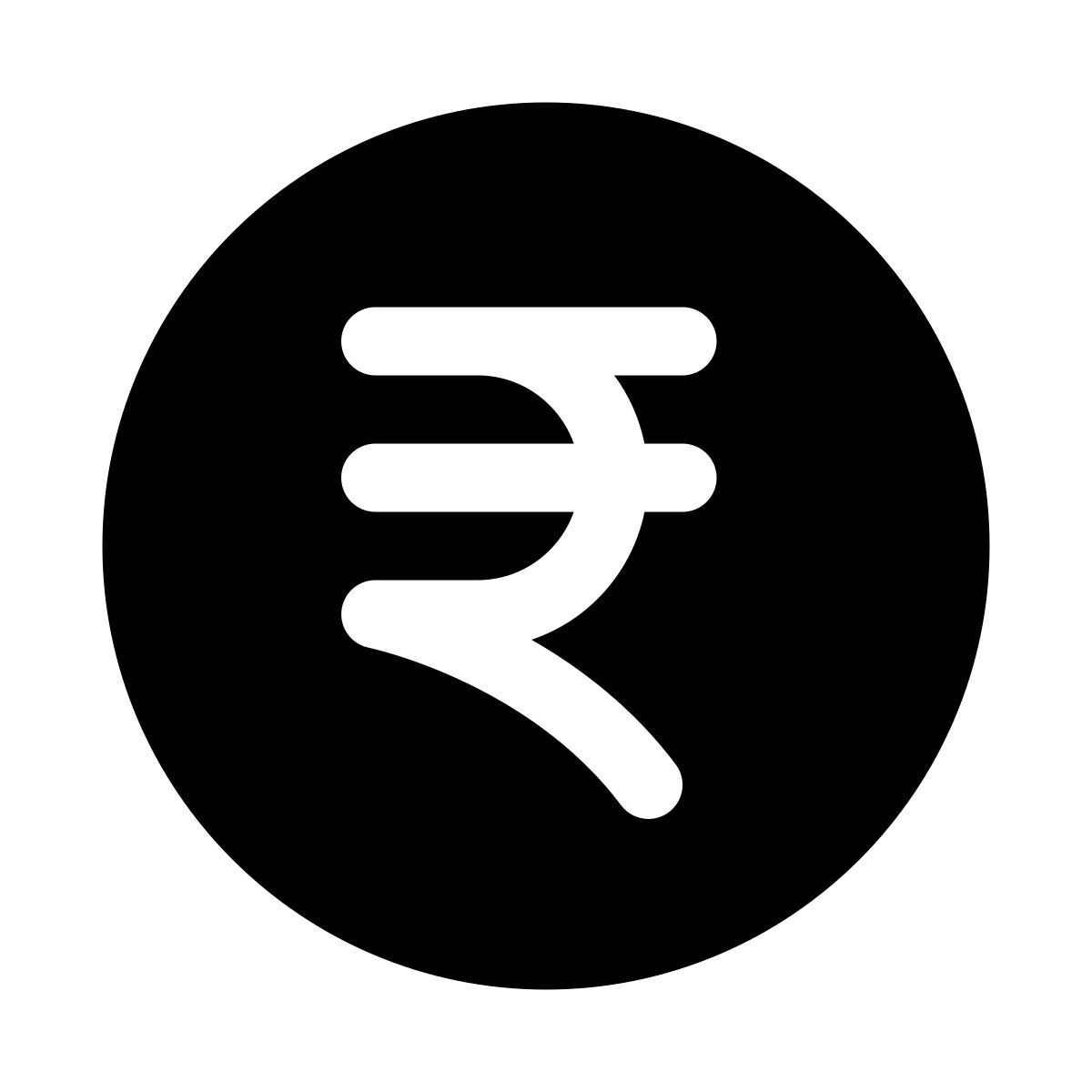 puffy filled style rupia icon