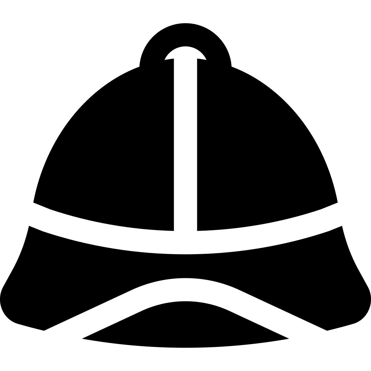 puffy filled style safari hat icon