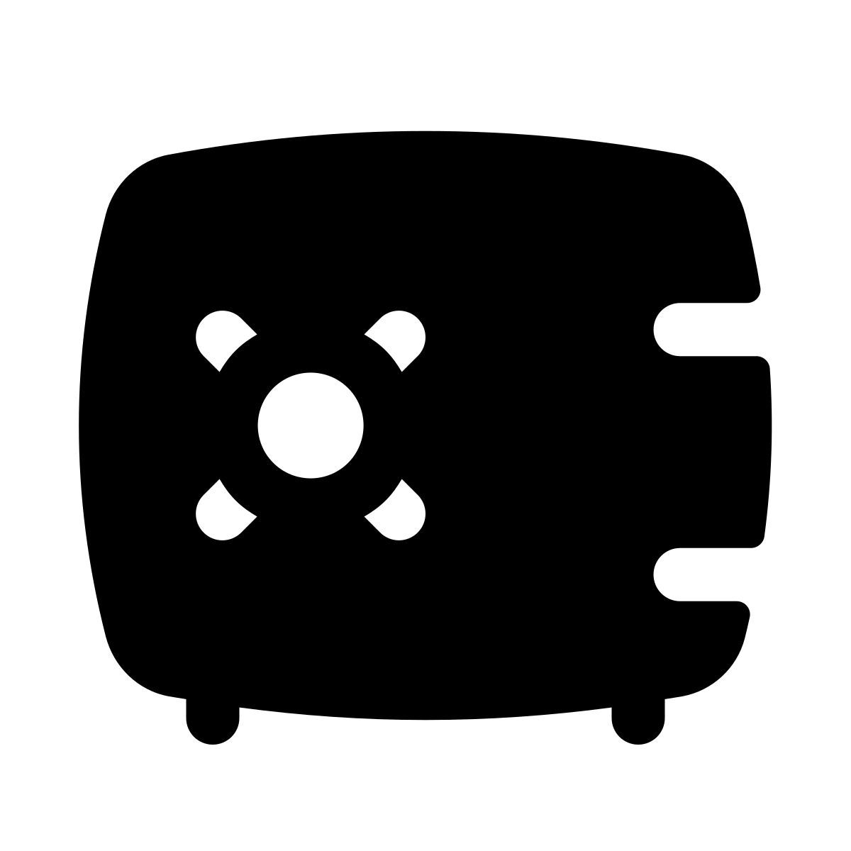 puffy filled style caja fuerte icon