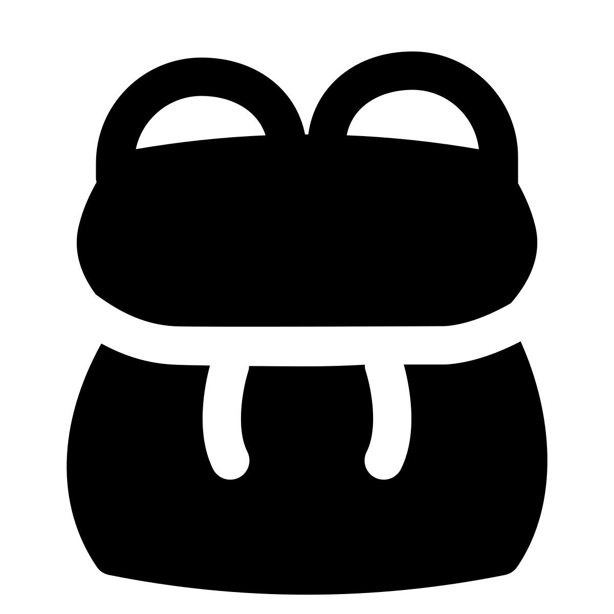 puffy filled style school backpack icon