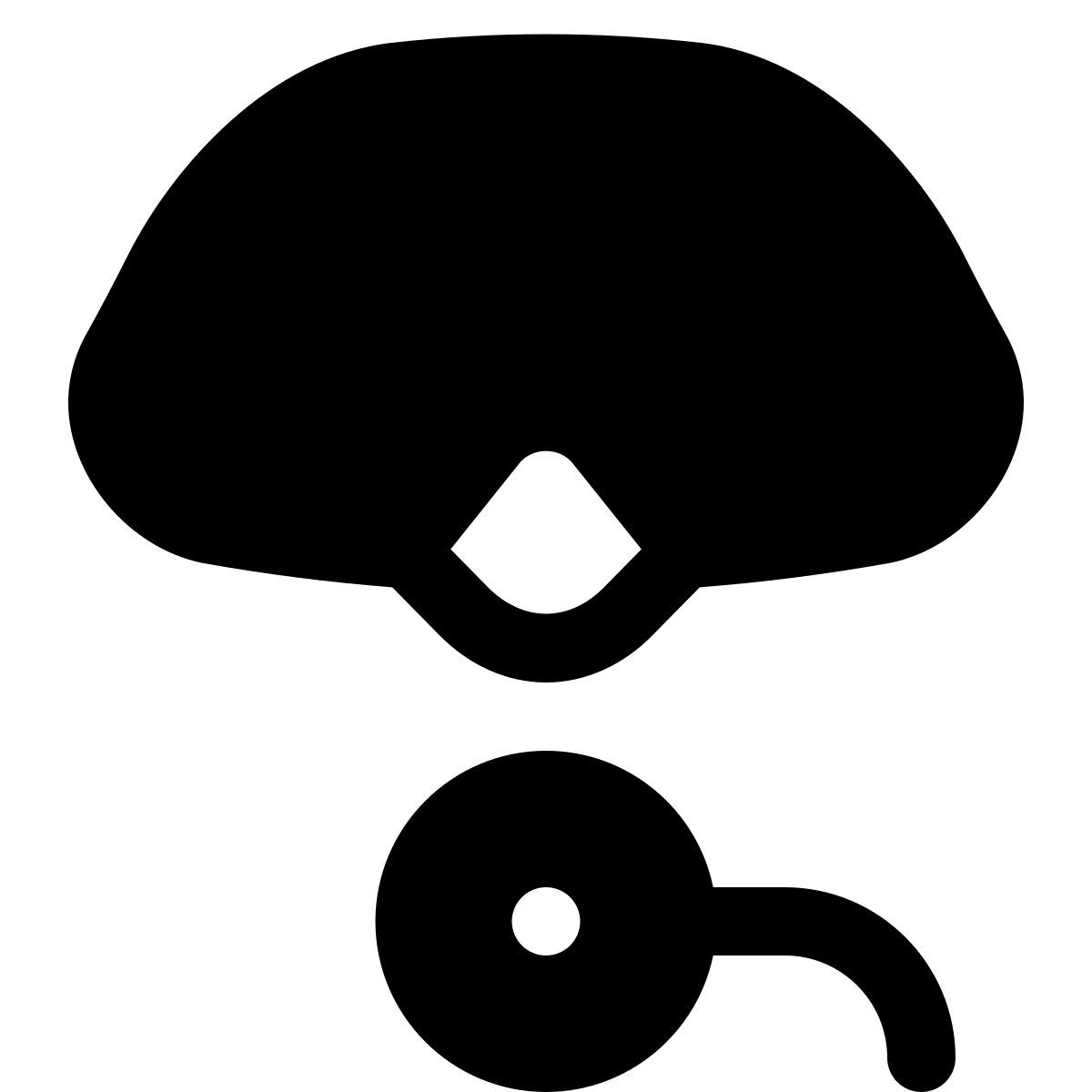 puffy filled style scuba mask icon