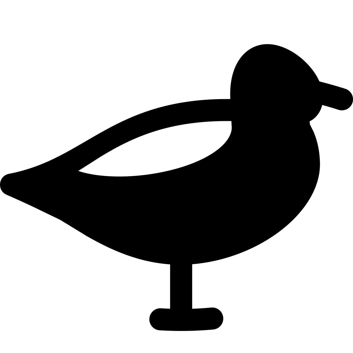 puffy filled style möwe icon