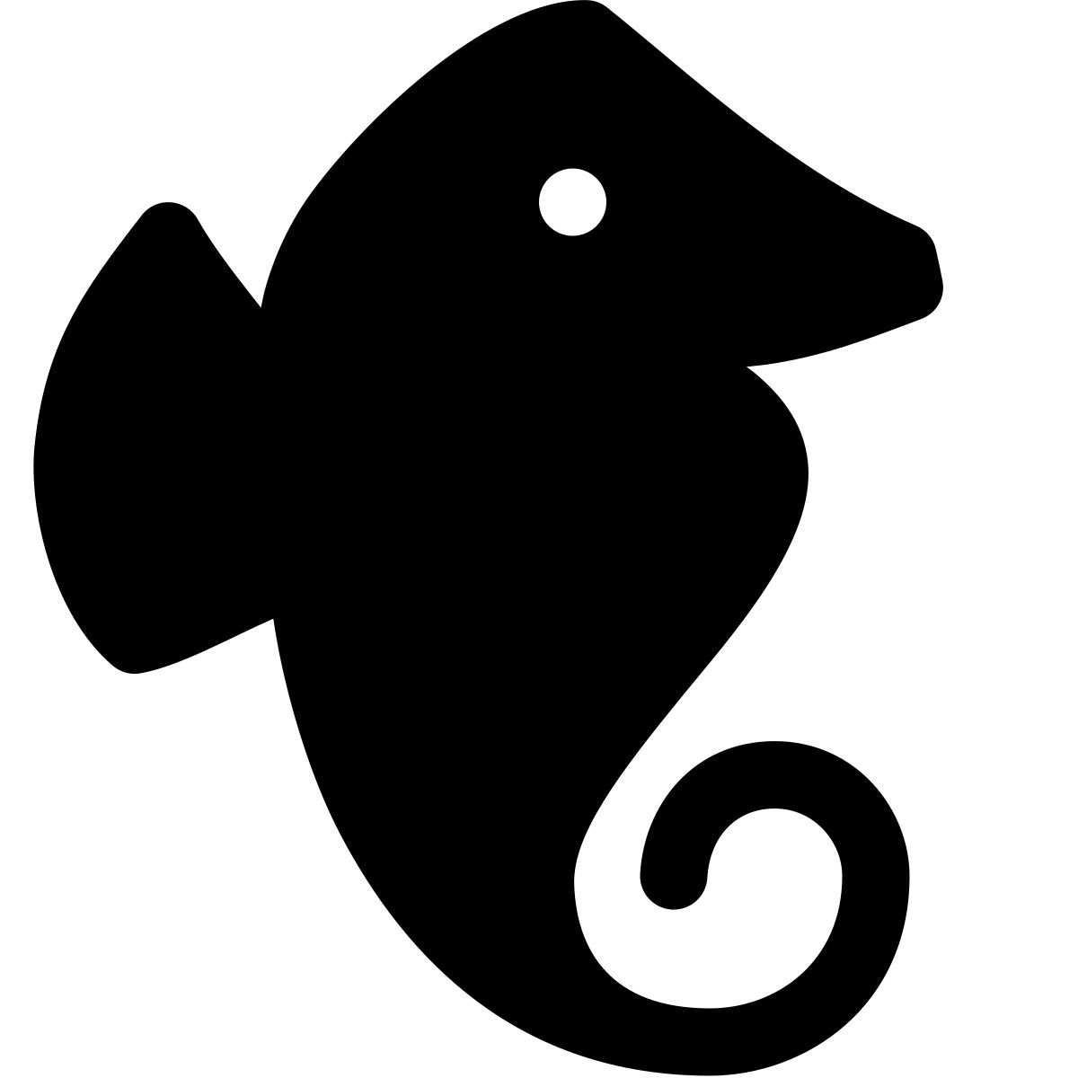 puffy filled style caballito de mar icon