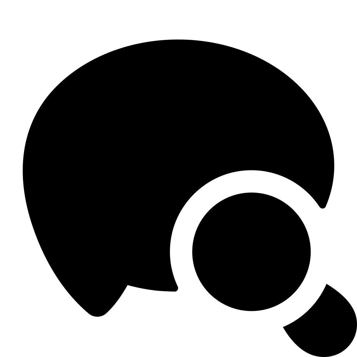puffy filled style pesquisar chat icon