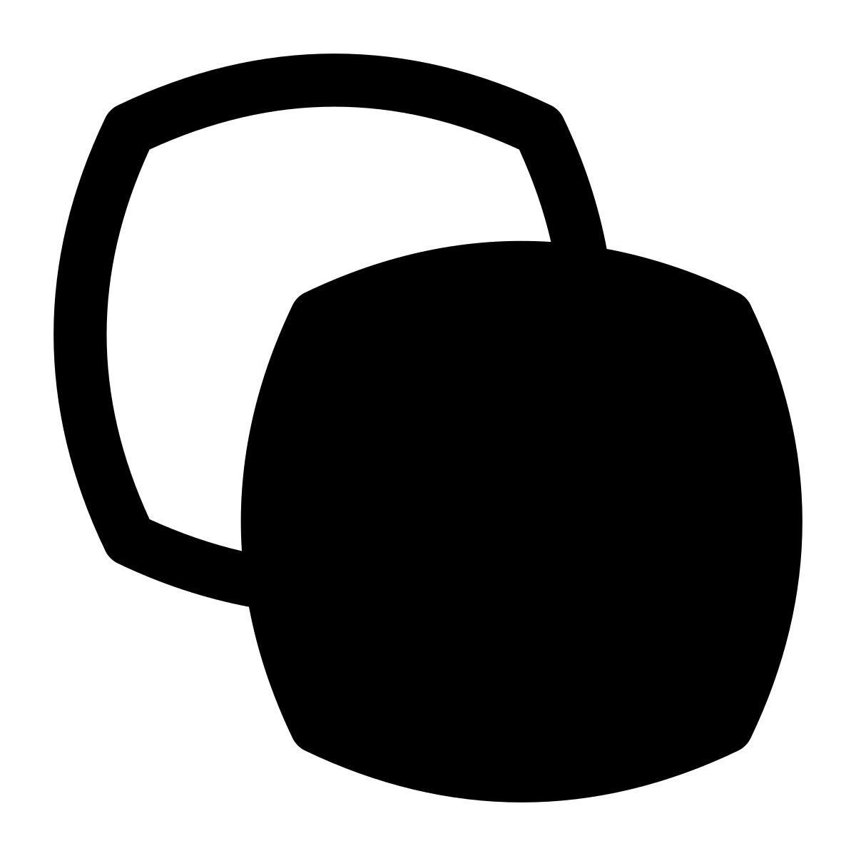 puffy filled style invia indietro icon