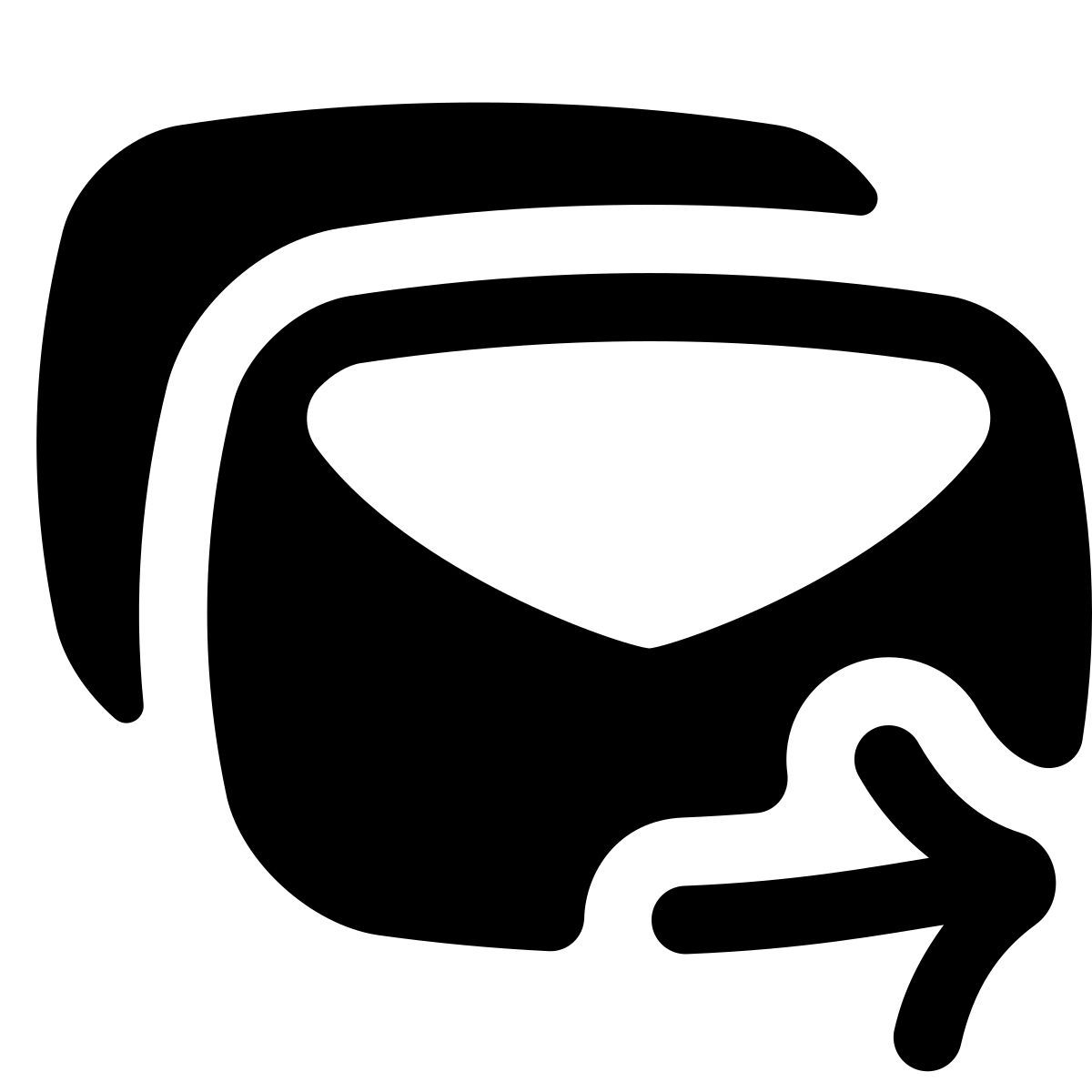 puffy filled style send email icon