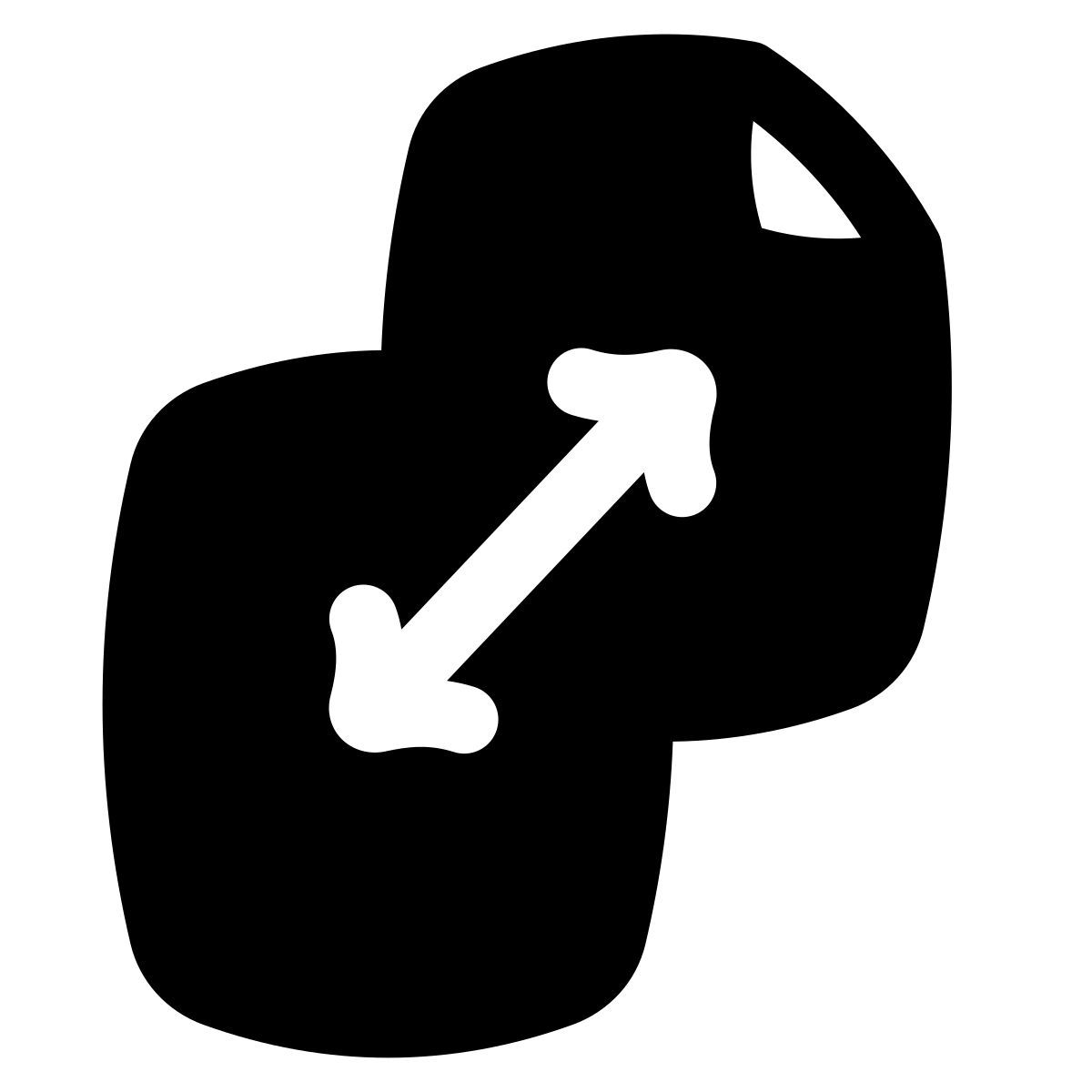 puffy filled style document indépendant icon