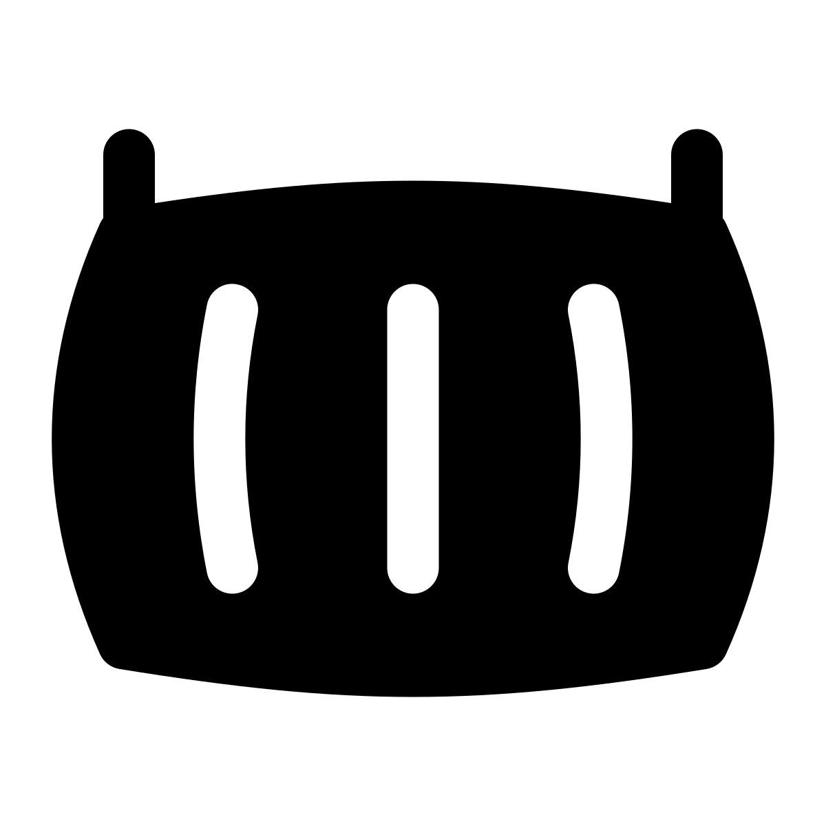 puffy filled style envase icon
