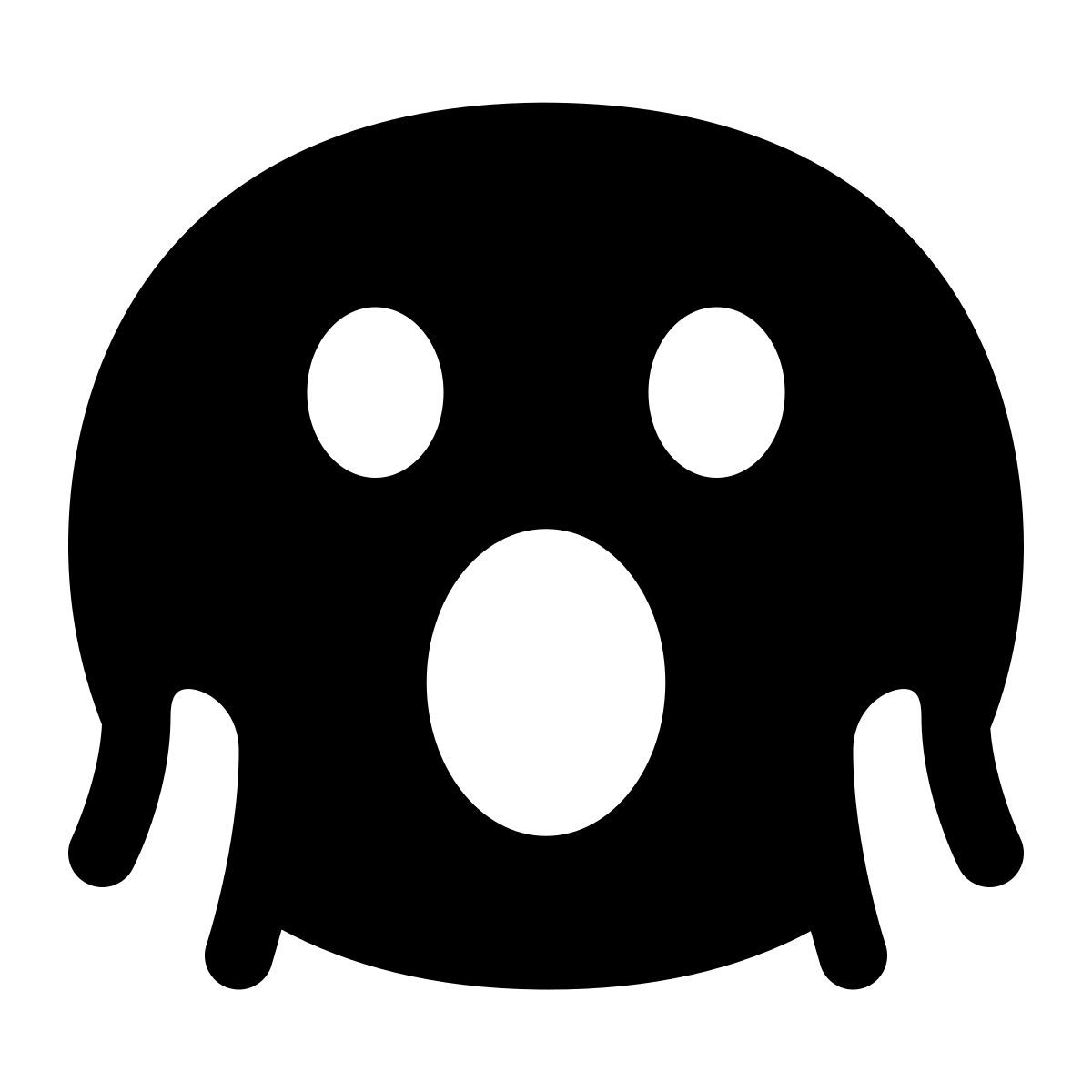 puffy filled style schockiert icon