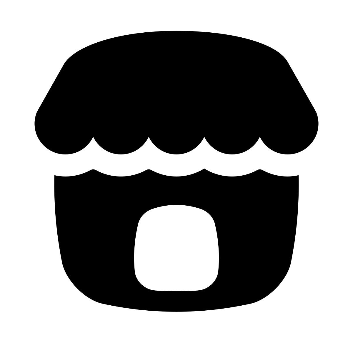 puffy filled style 가게 icon