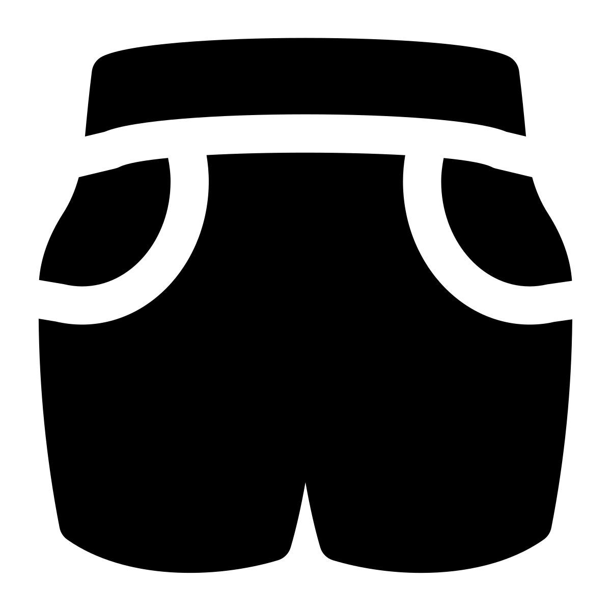 puffy filled style shorts icon