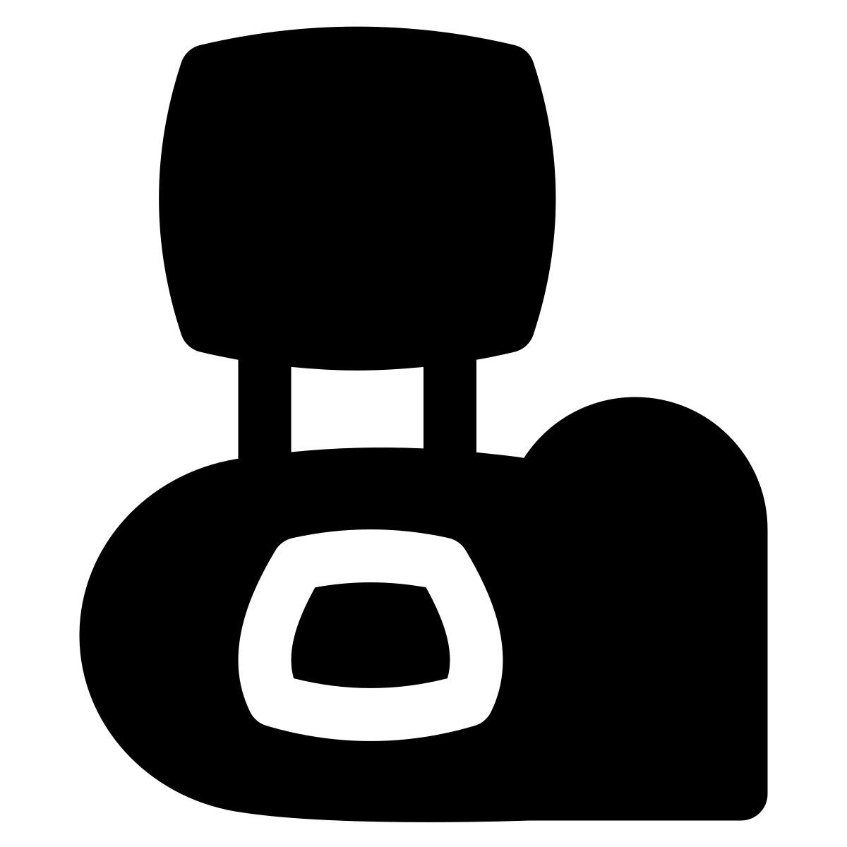 puffy filled style slr large lens icon