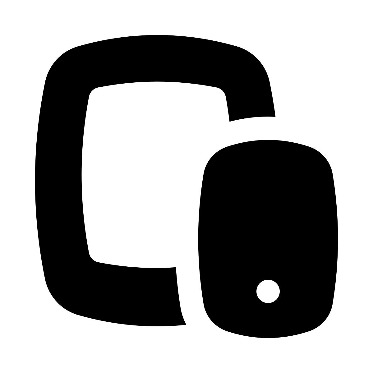 puffy filled style smartphone tablet icon