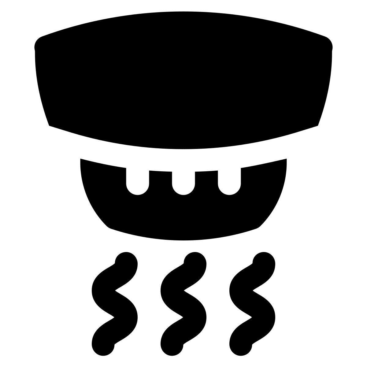 puffy filled style smoke detector icon