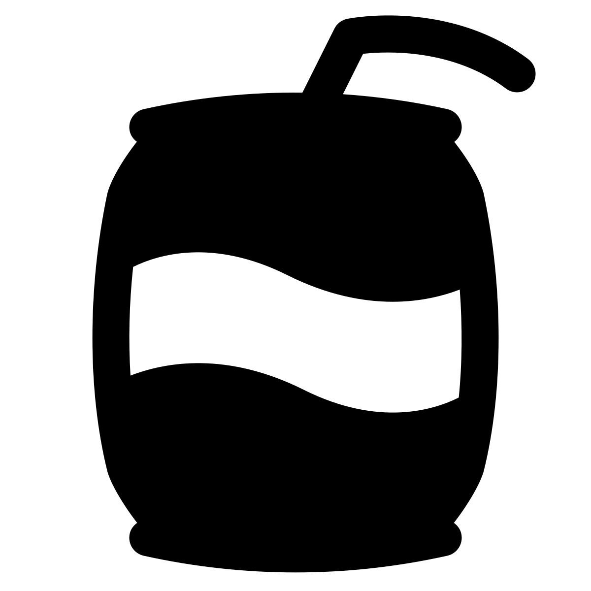 puffy filled style bevanda gassata icon