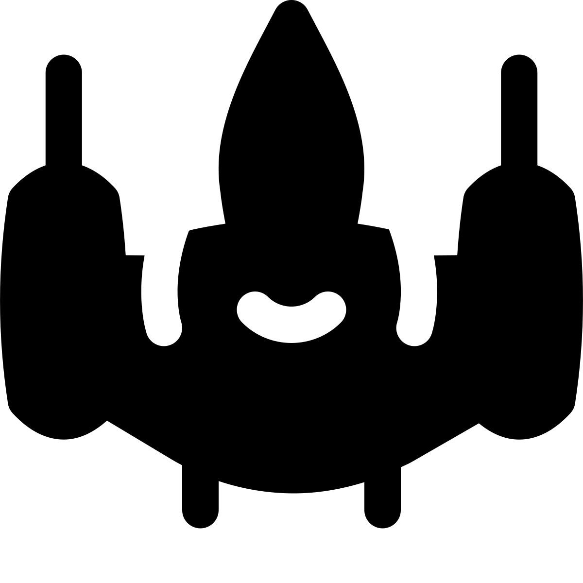 puffy filled style 우주 전투기 icon