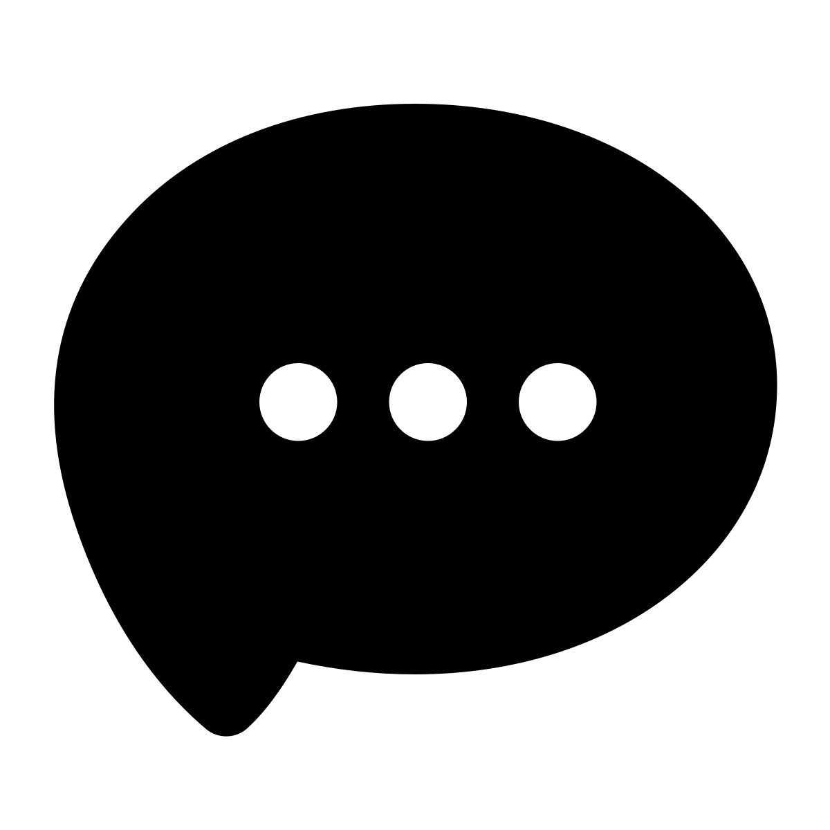 puffy filled style chat bubble icon