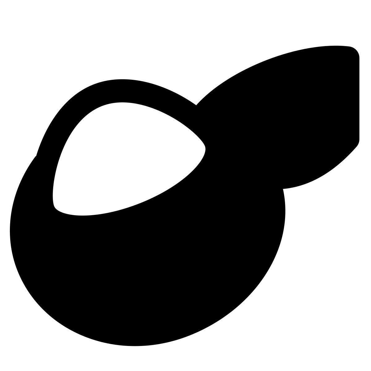 puffy filled style colher de açúcar icon