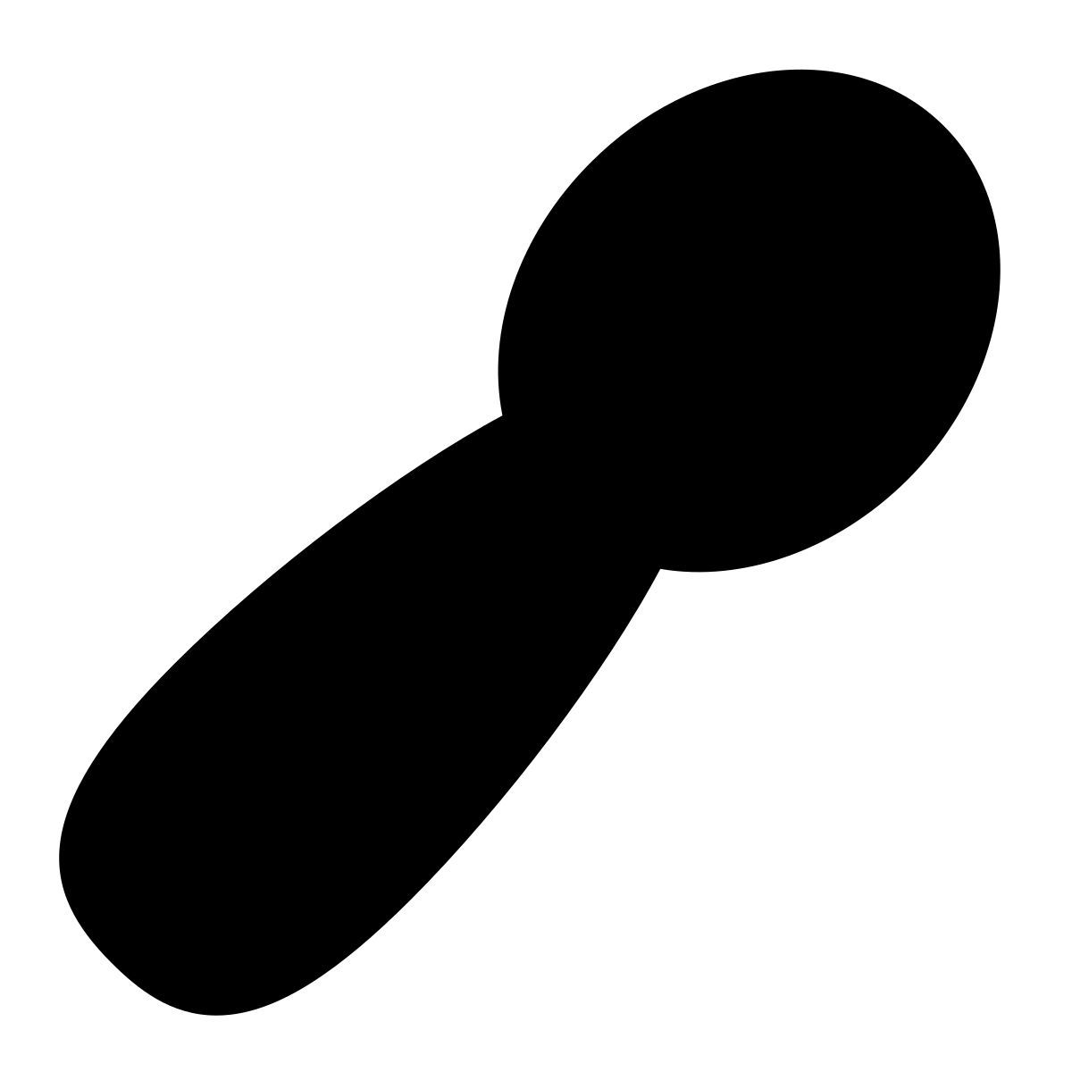 puffy filled style cuillère icon