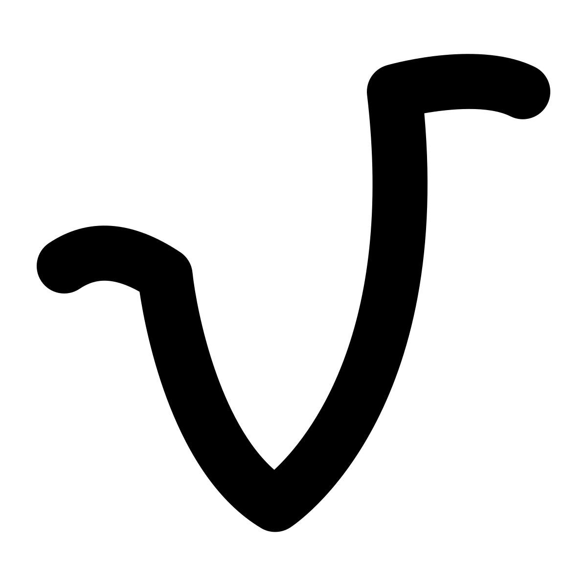 puffy filled style square root icon