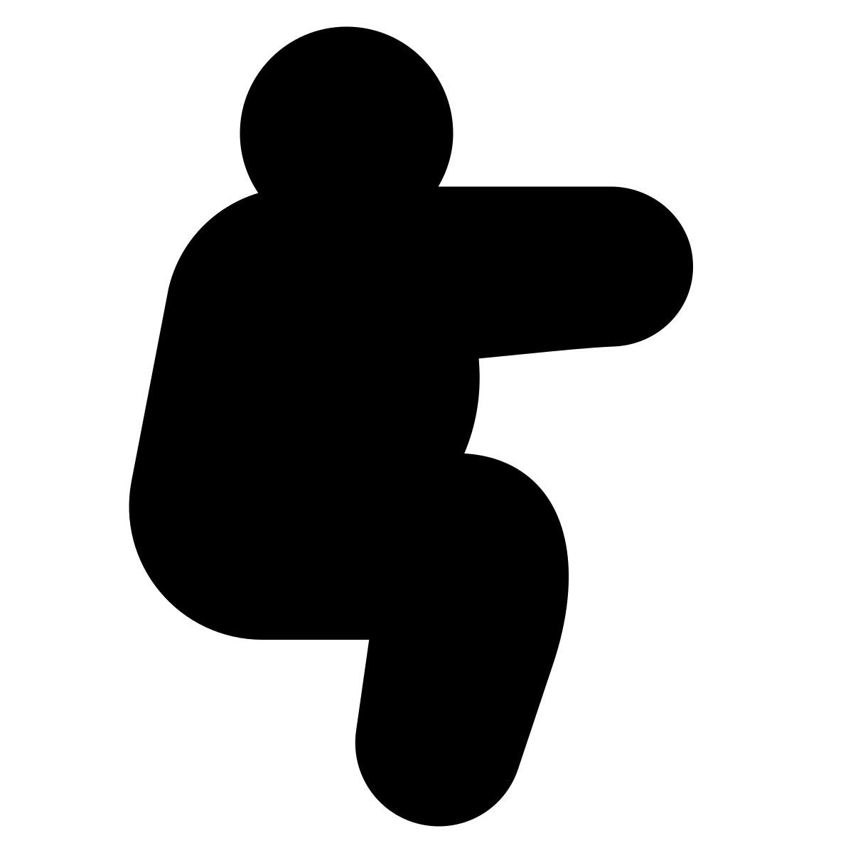 puffy filled style squat icon