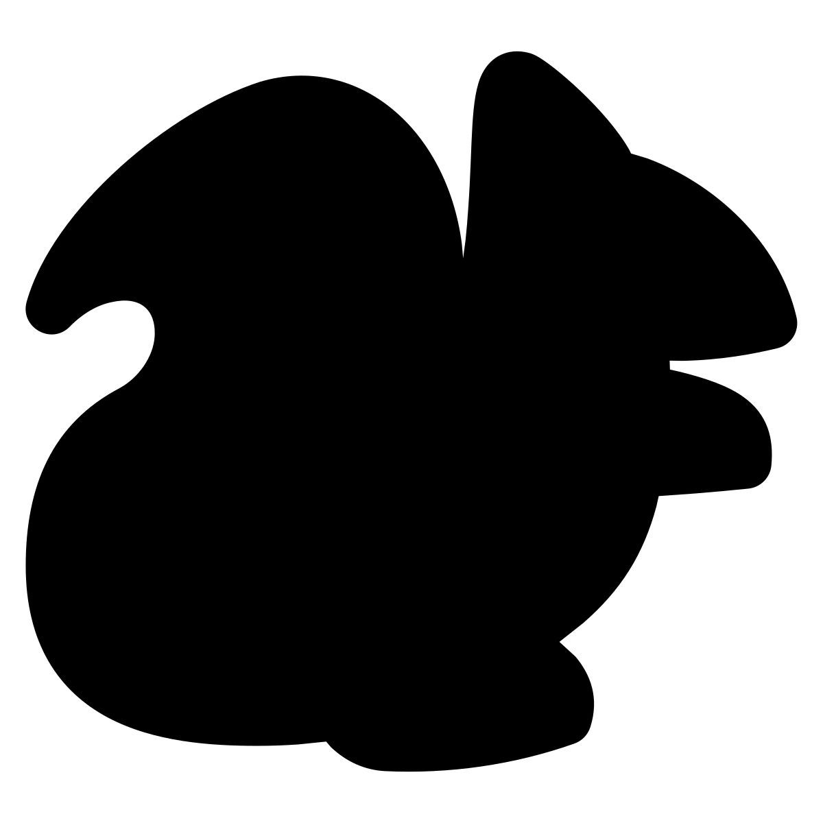 puffy filled style écureuil icon