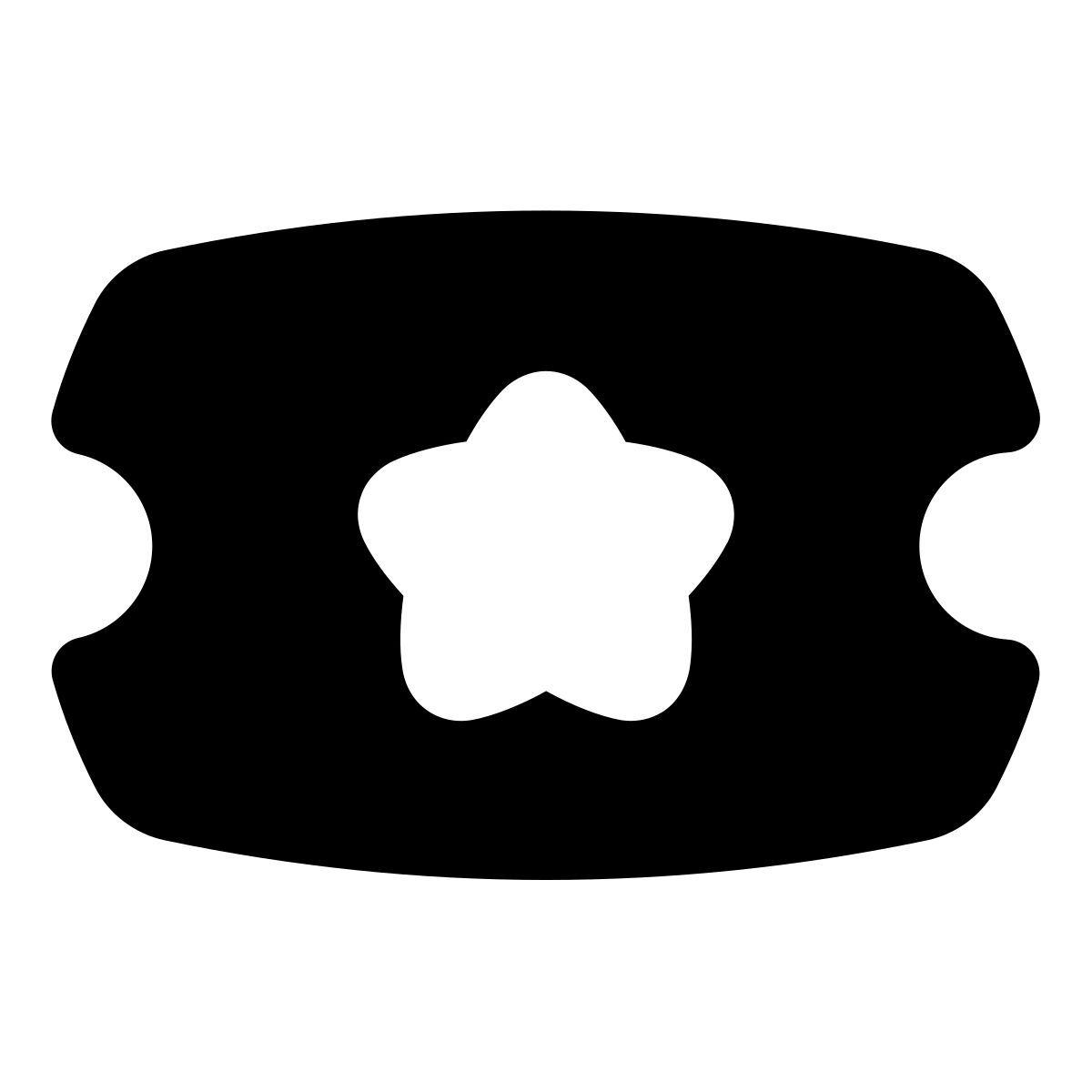 puffy filled style billete con estrella icon