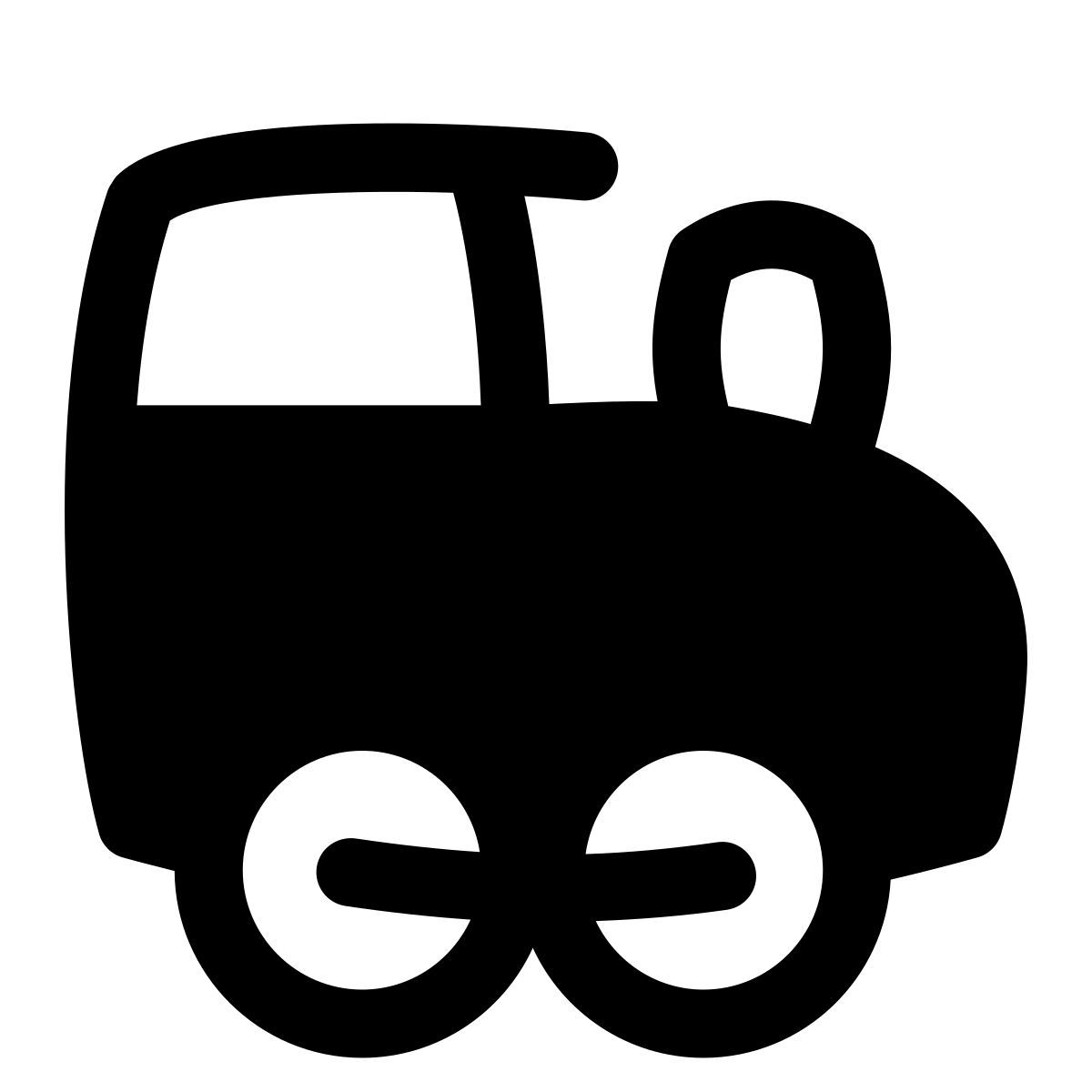 puffy filled style steam engine icon