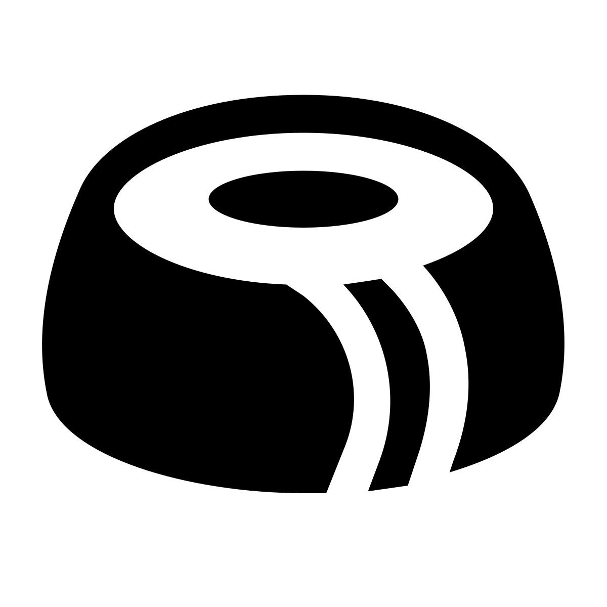 puffy filled style scotch tape icon