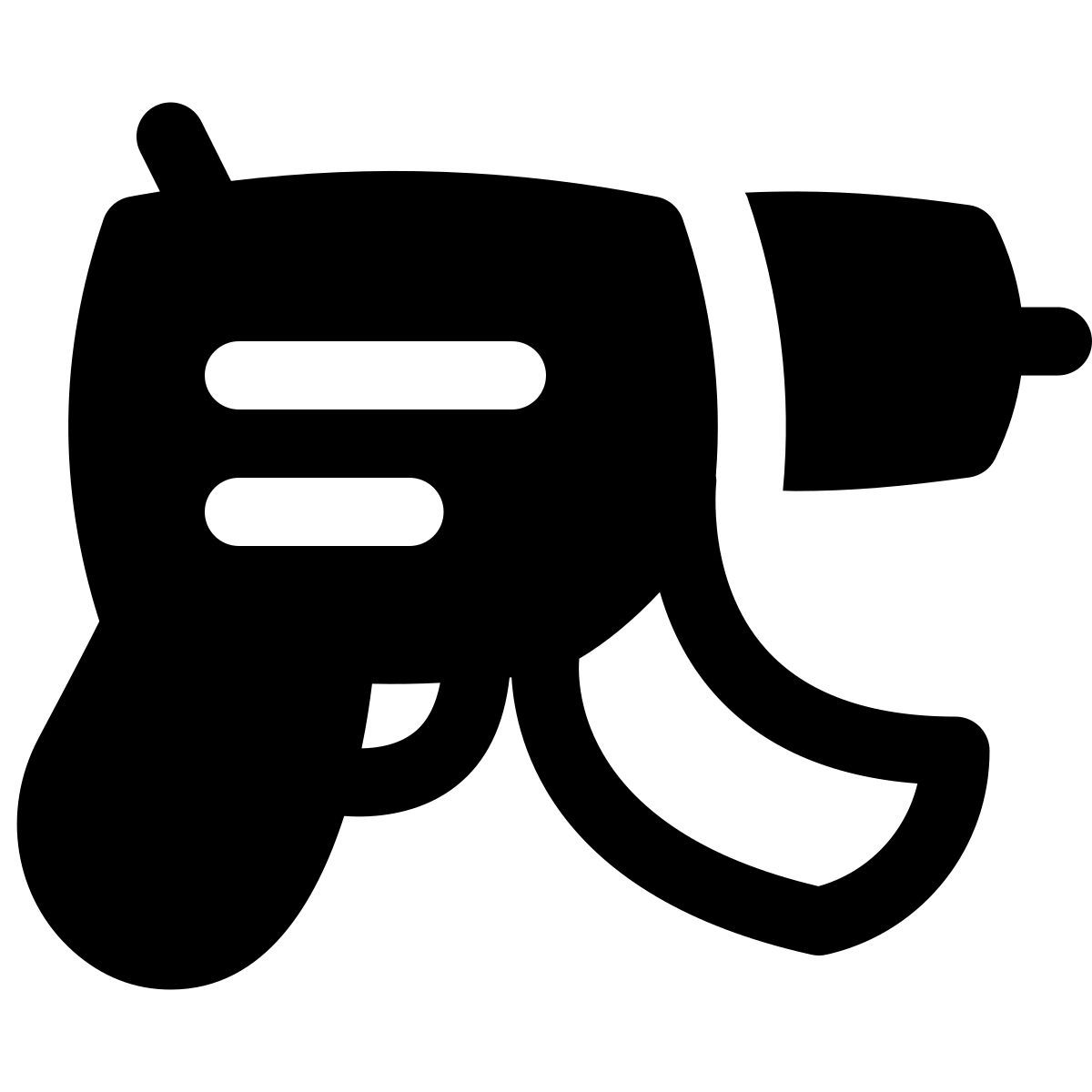 puffy filled style maschinenpistole icon