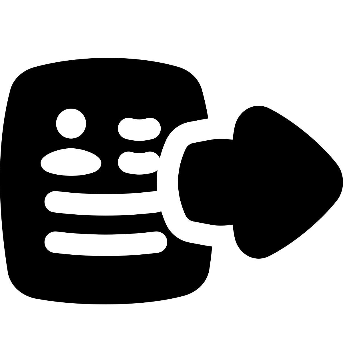 puffy filled style submit resume icon