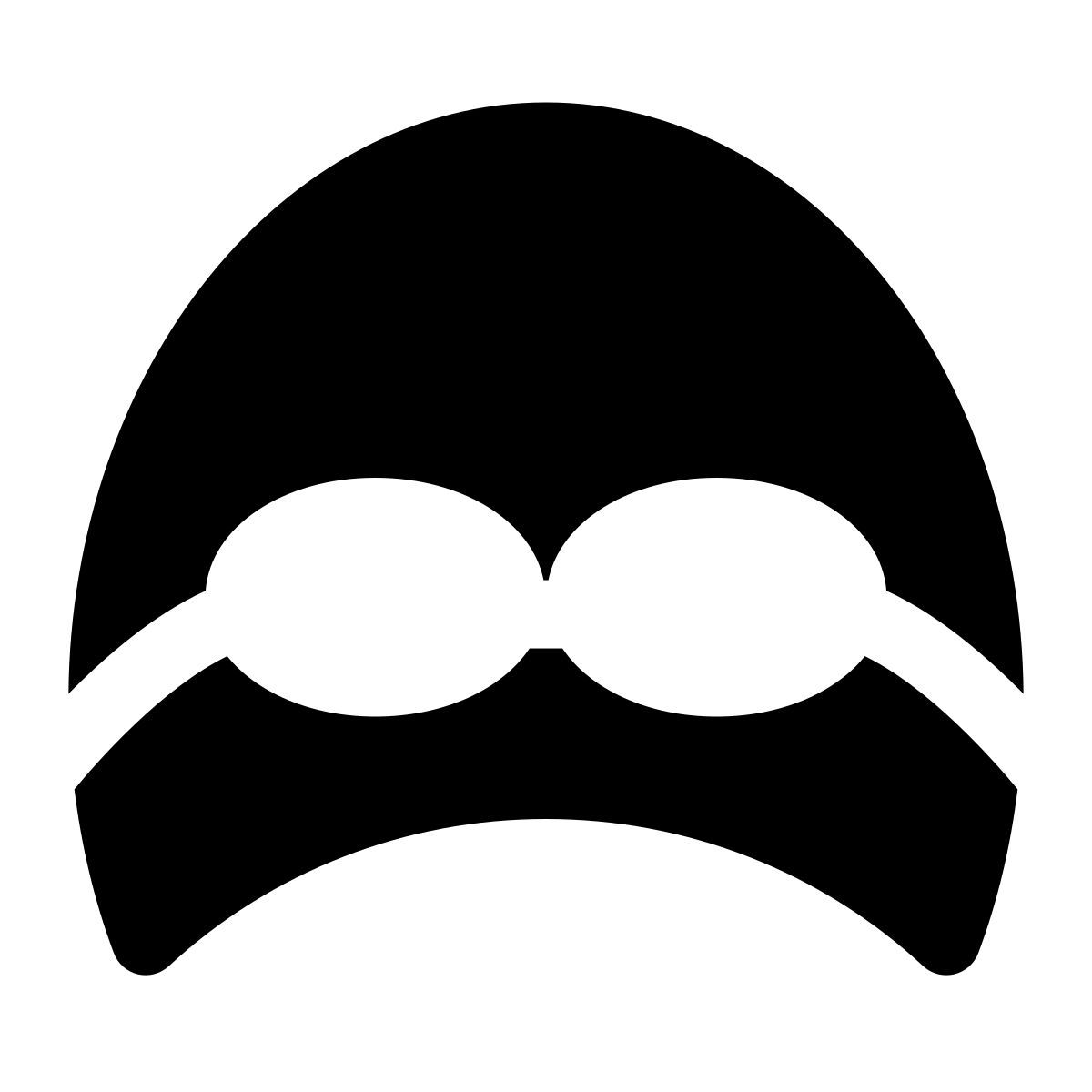 puffy filled style swimming cap icon