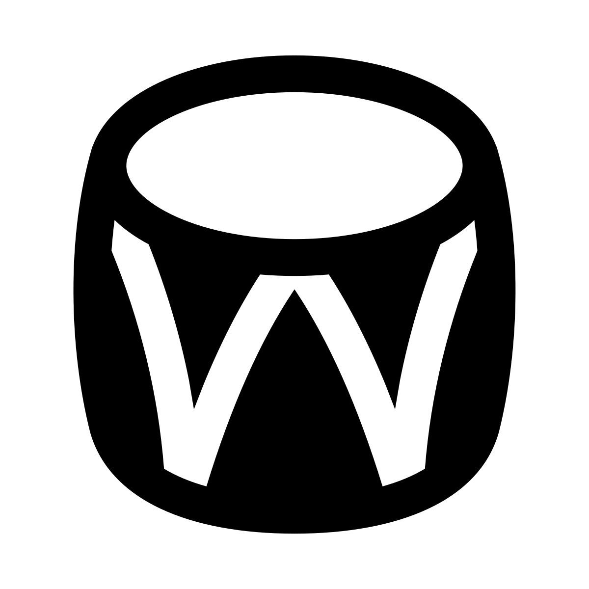 puffy filled style trommel icon