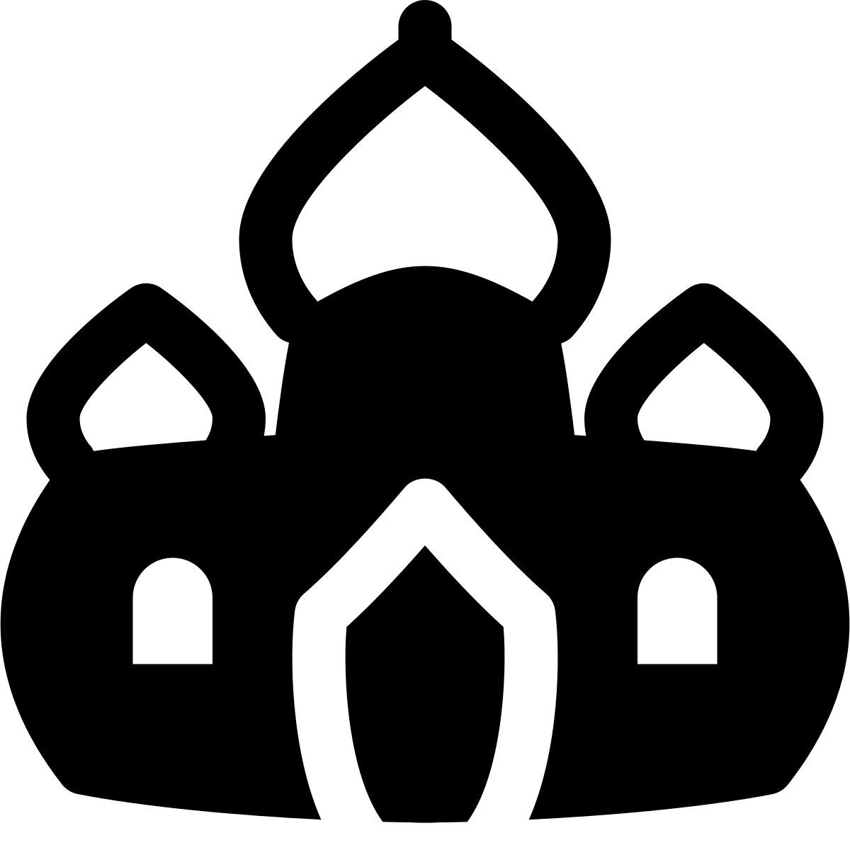 puffy filled style taj mahal icon