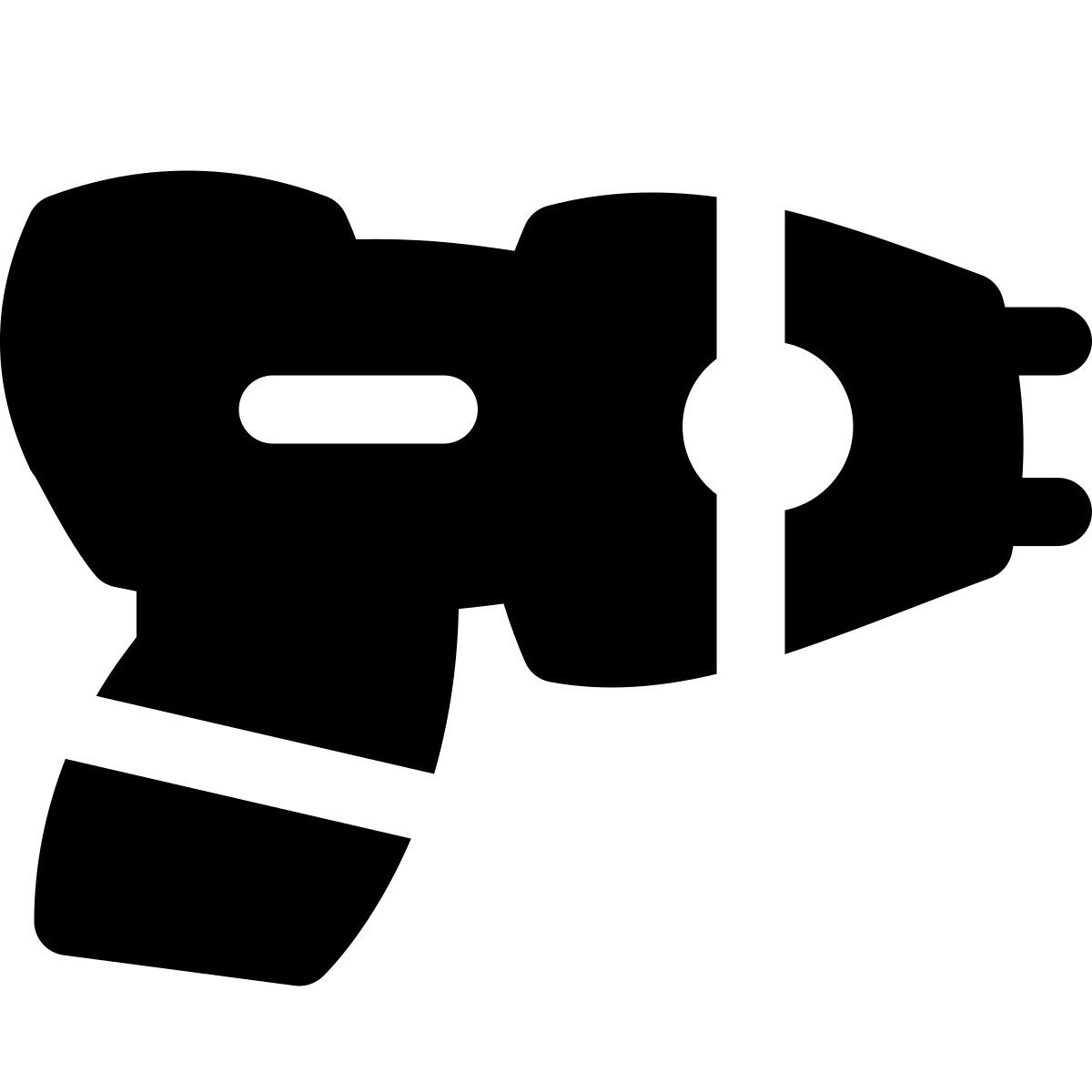 puffy filled style taser icon