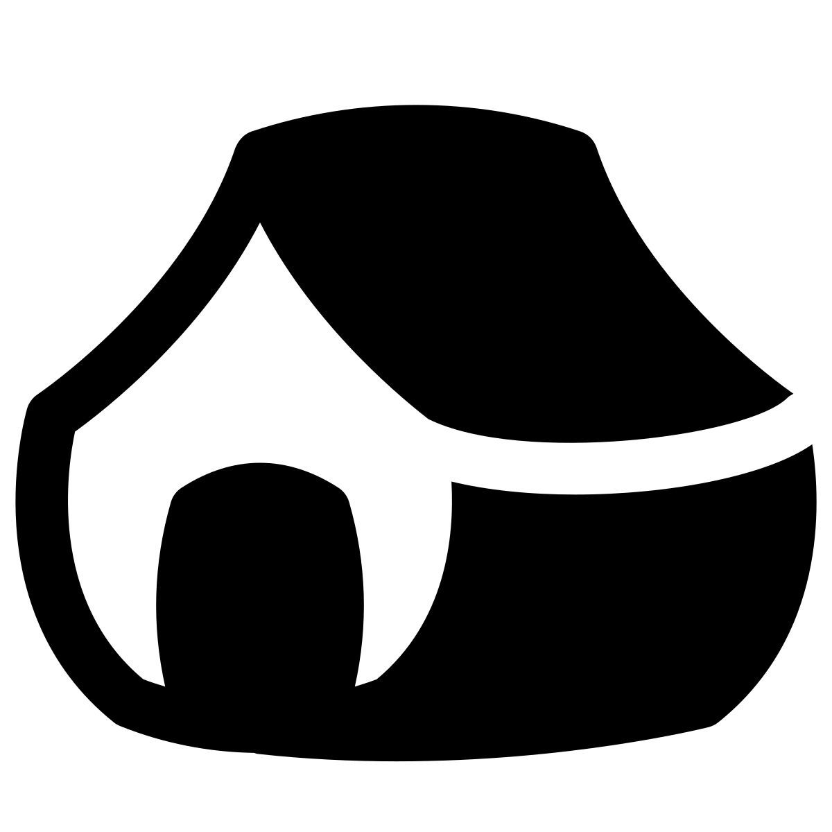 puffy filled style 帐篷 icon