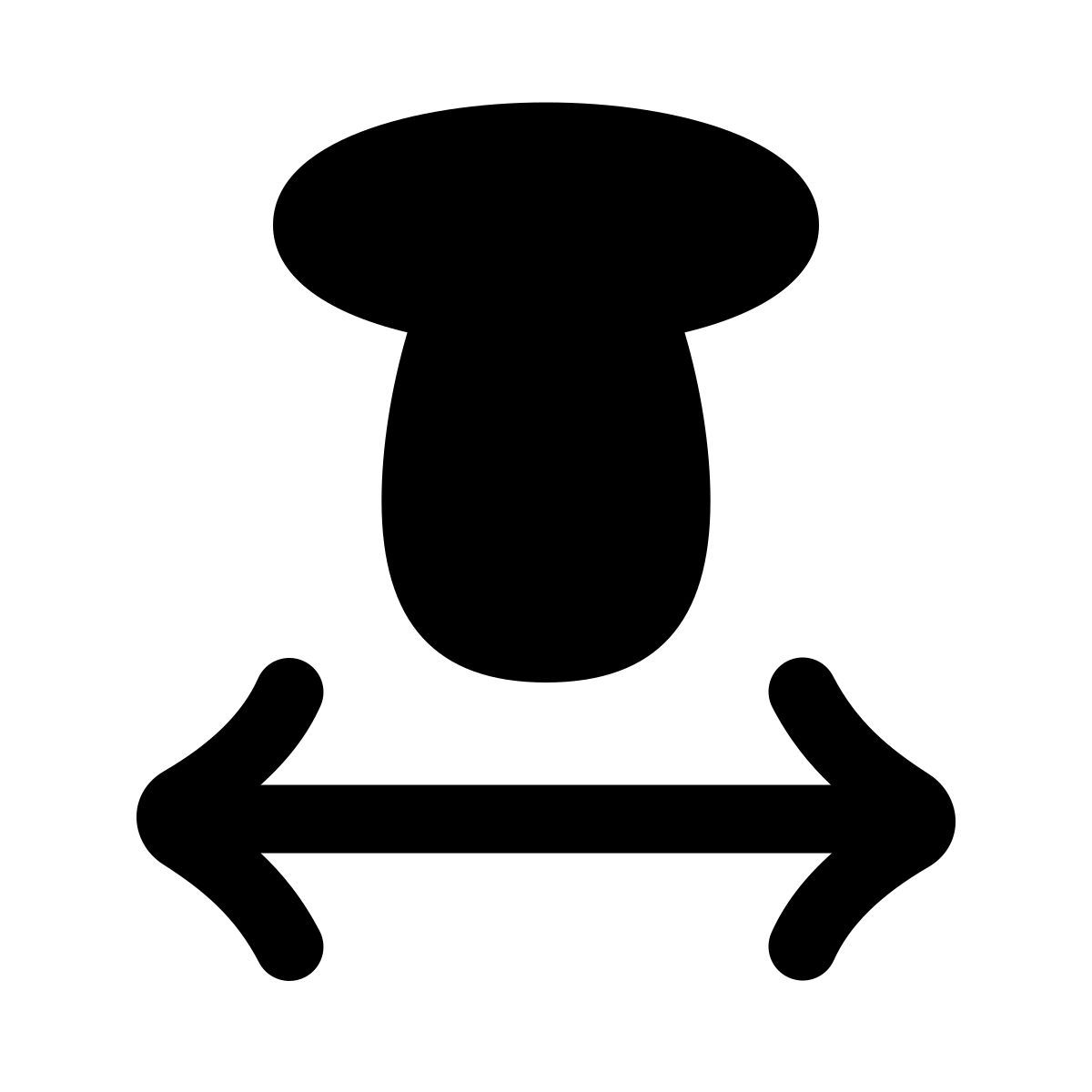 puffy filled style text width icon