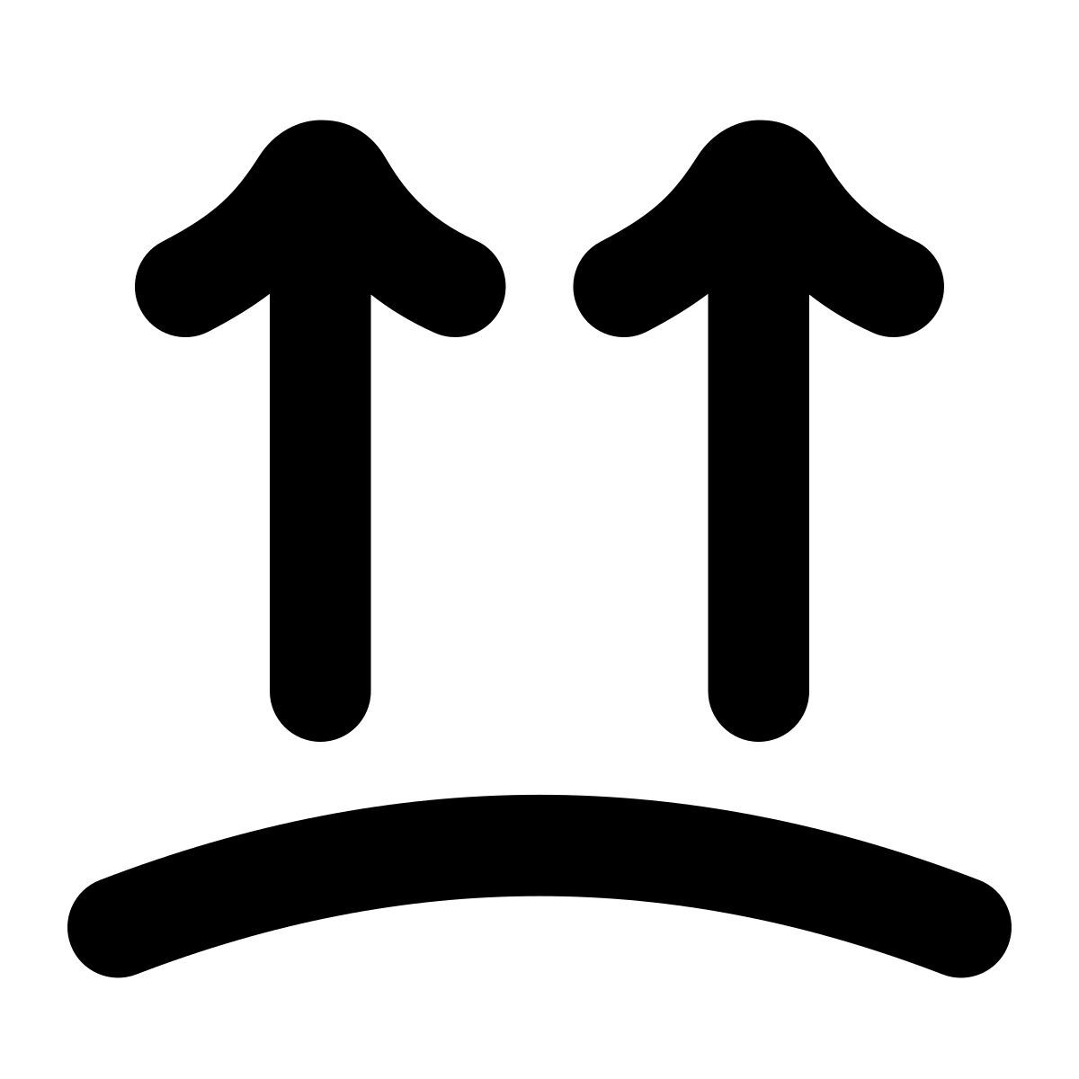 puffy filled style this way up icon