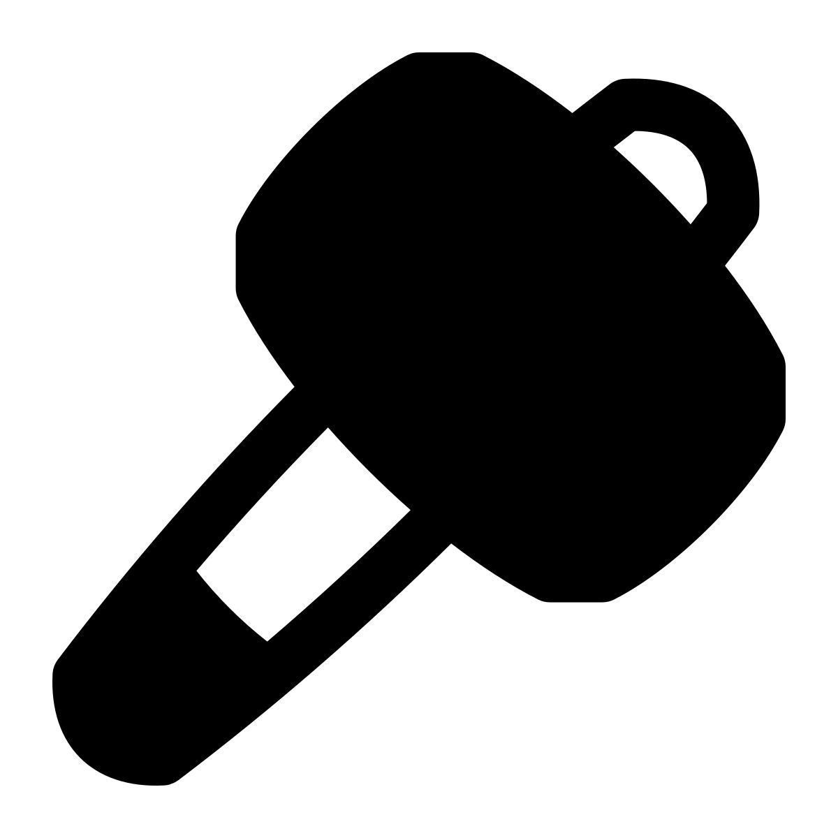 puffy filled style thors hammer icon