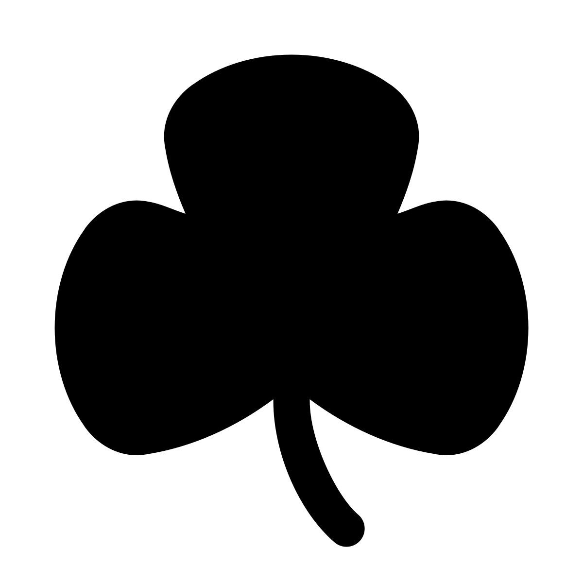 puffy filled style 세 잎 클로버 icon