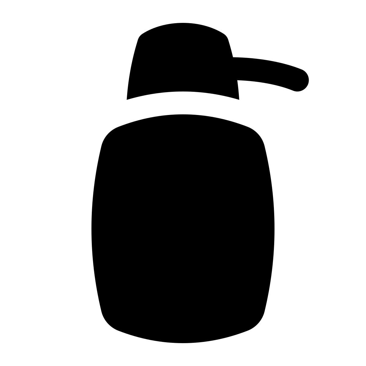 puffy filled style throat spray icon
