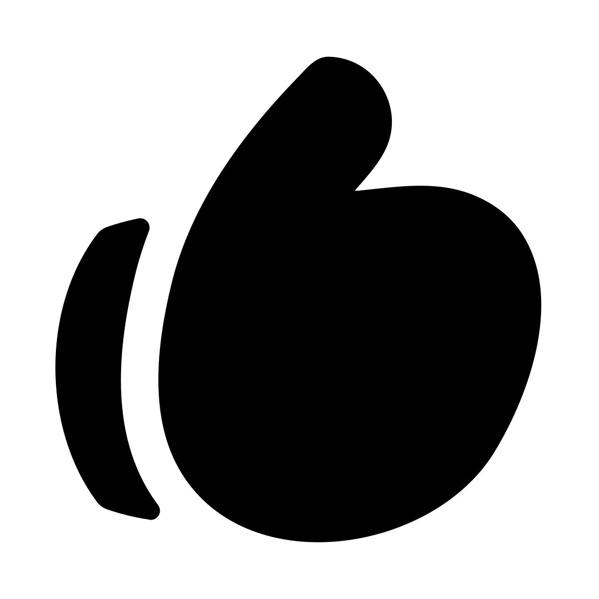 puffy filled style pouce en l'air icon