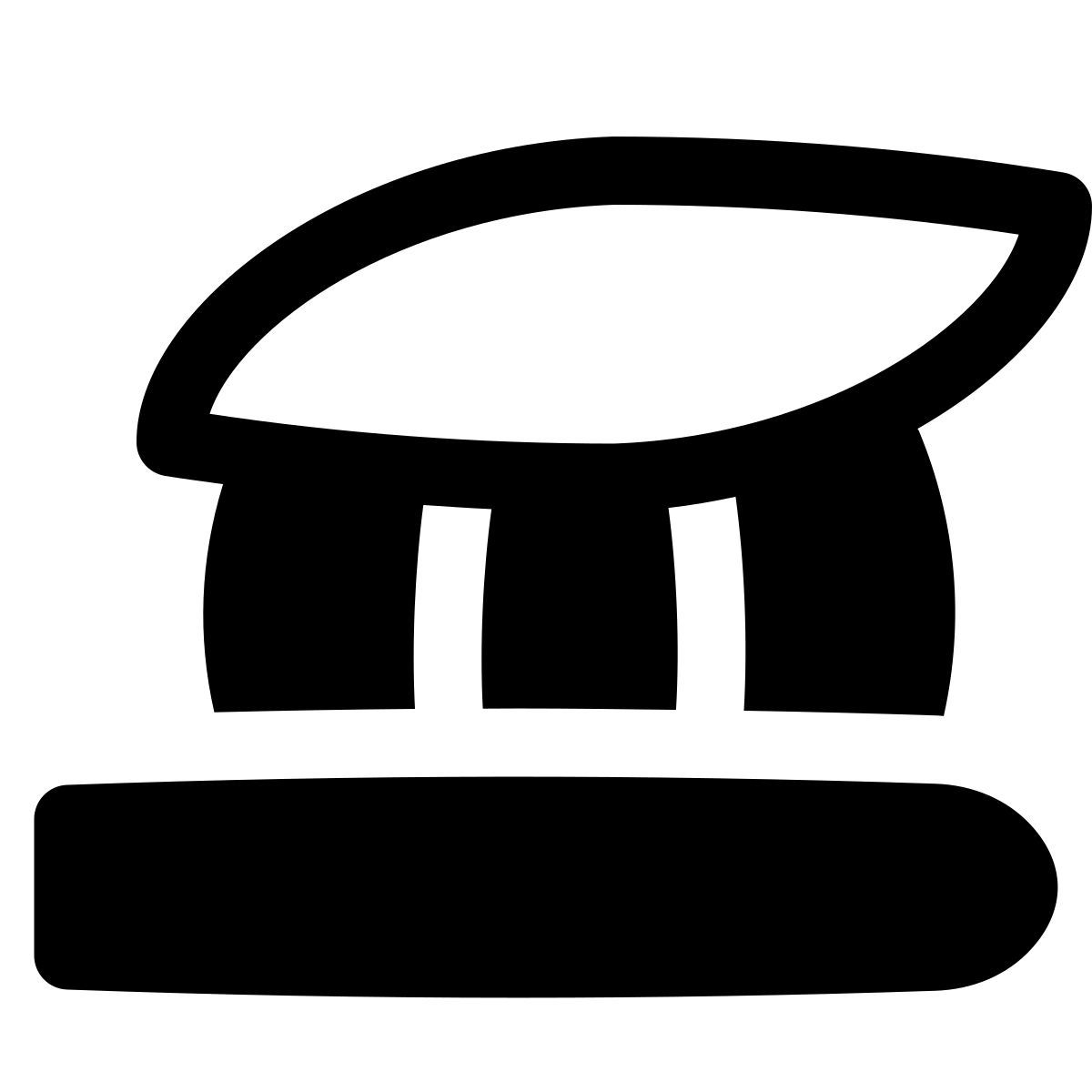 puffy filled style toothbrush icon