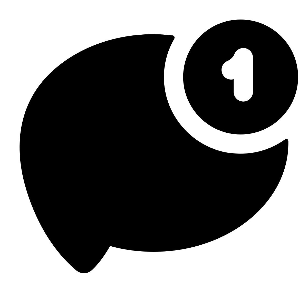 puffy filled style notificación de tema push icon