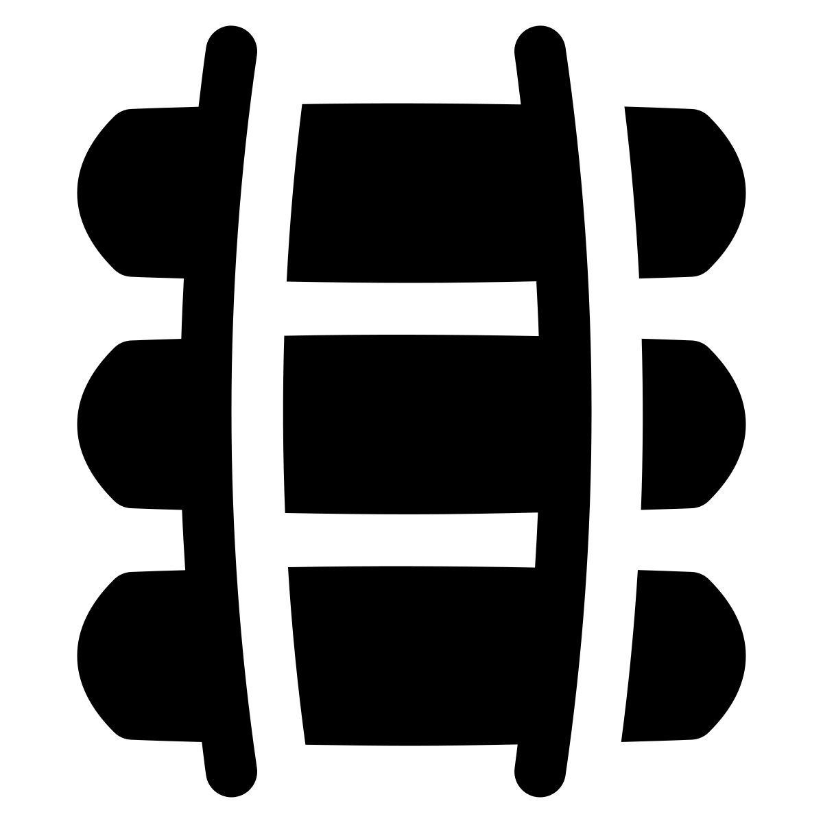 puffy filled style tracks icon