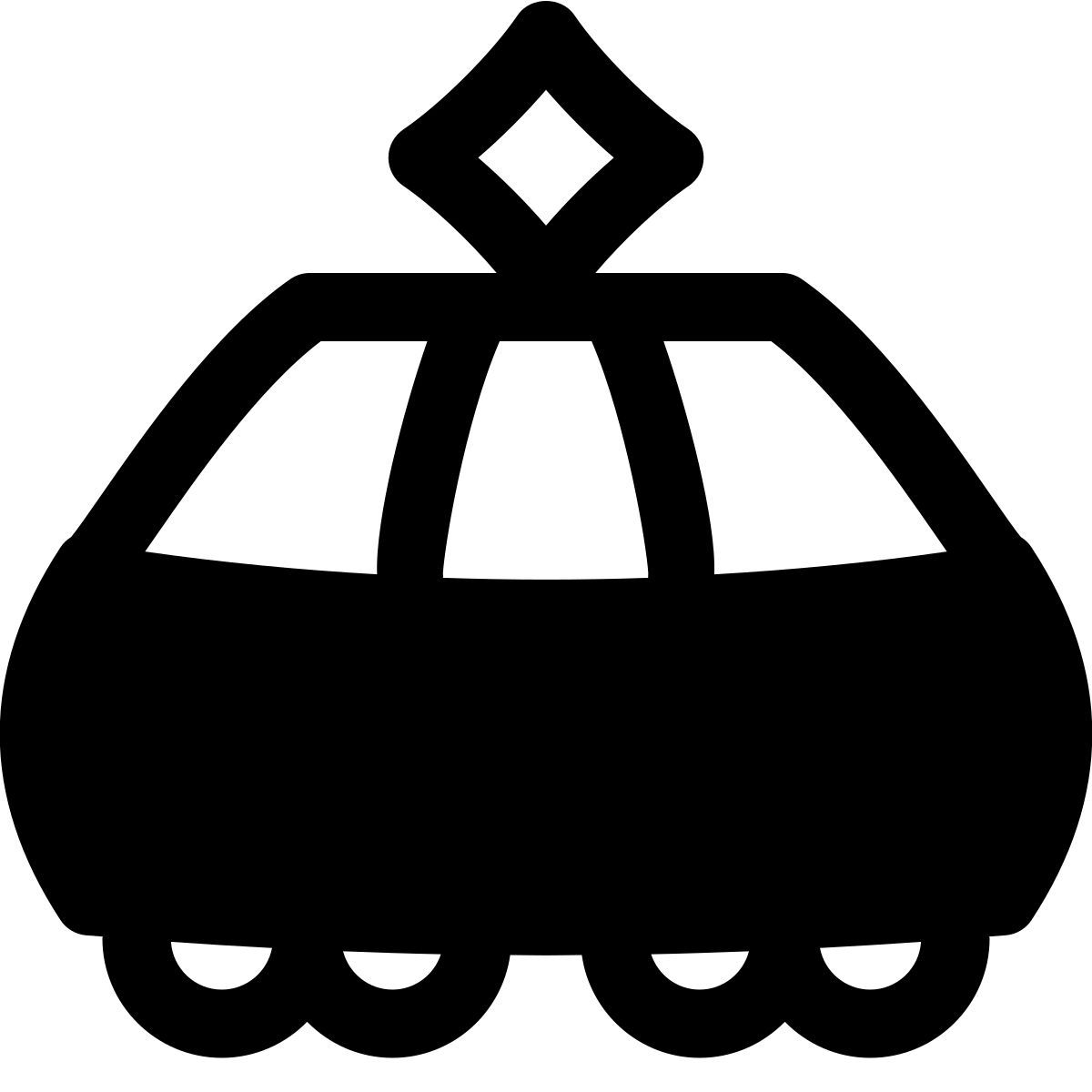 puffy filled style tram 2 icon