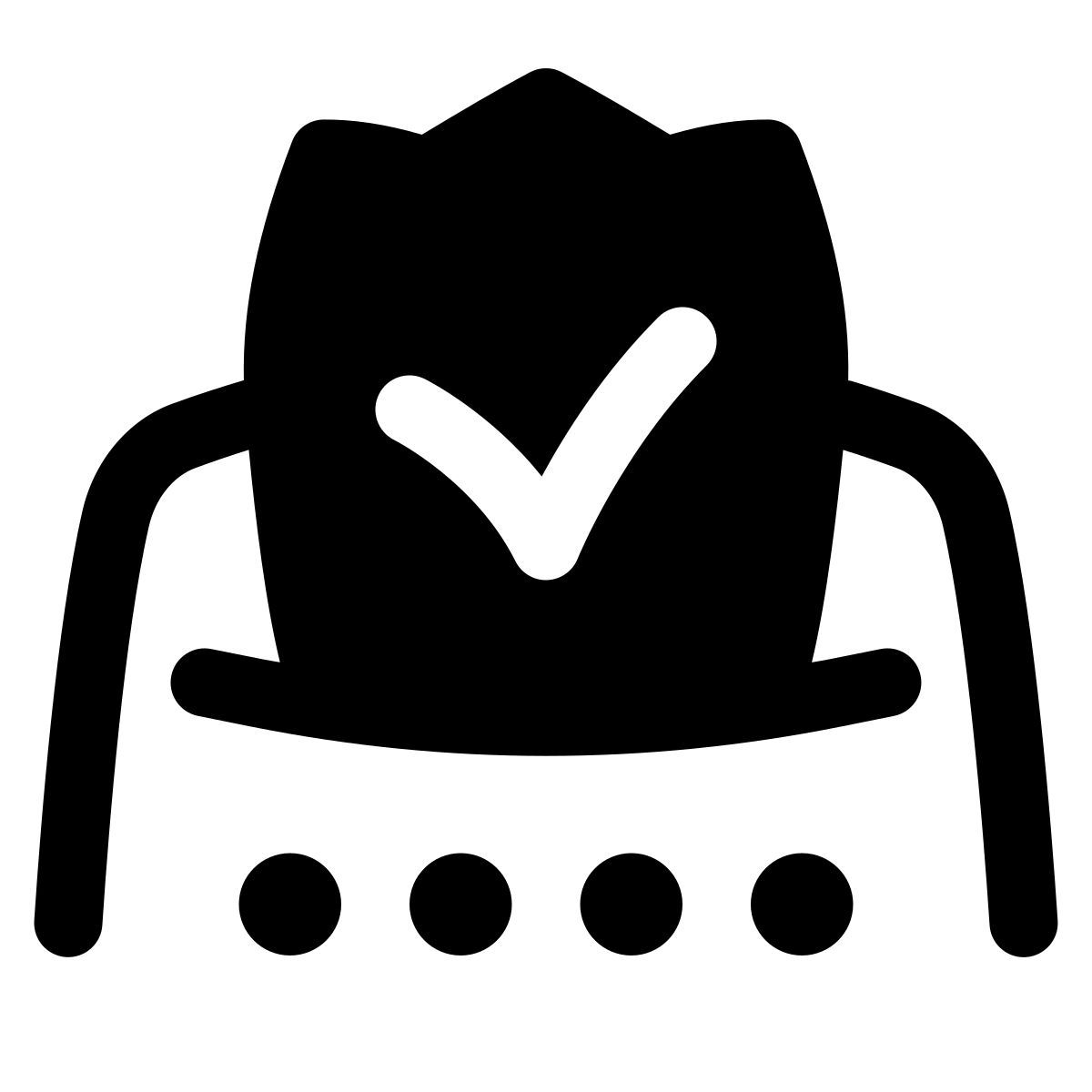 puffy filled style transaction approuvée icon