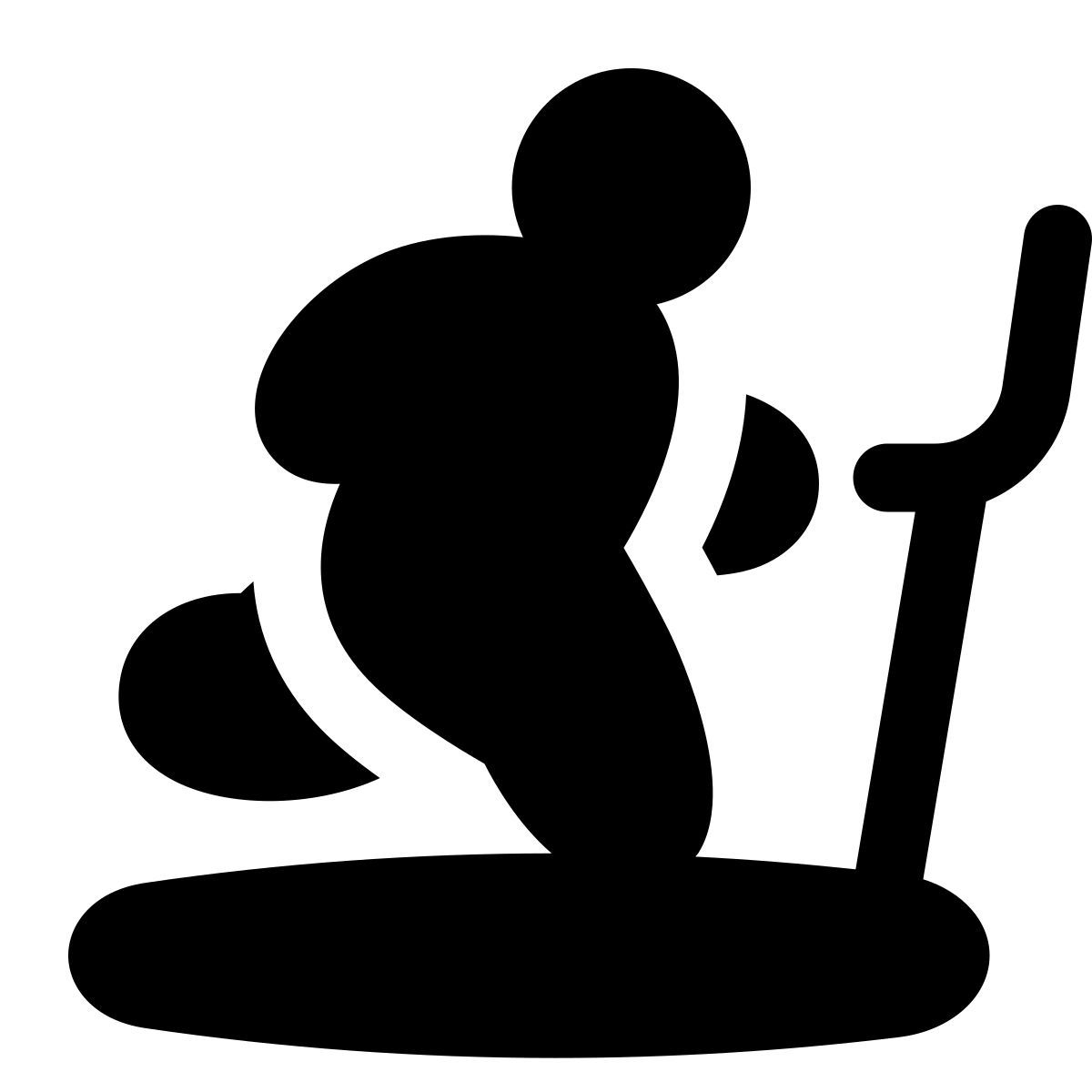 puffy filled style treadmill icon